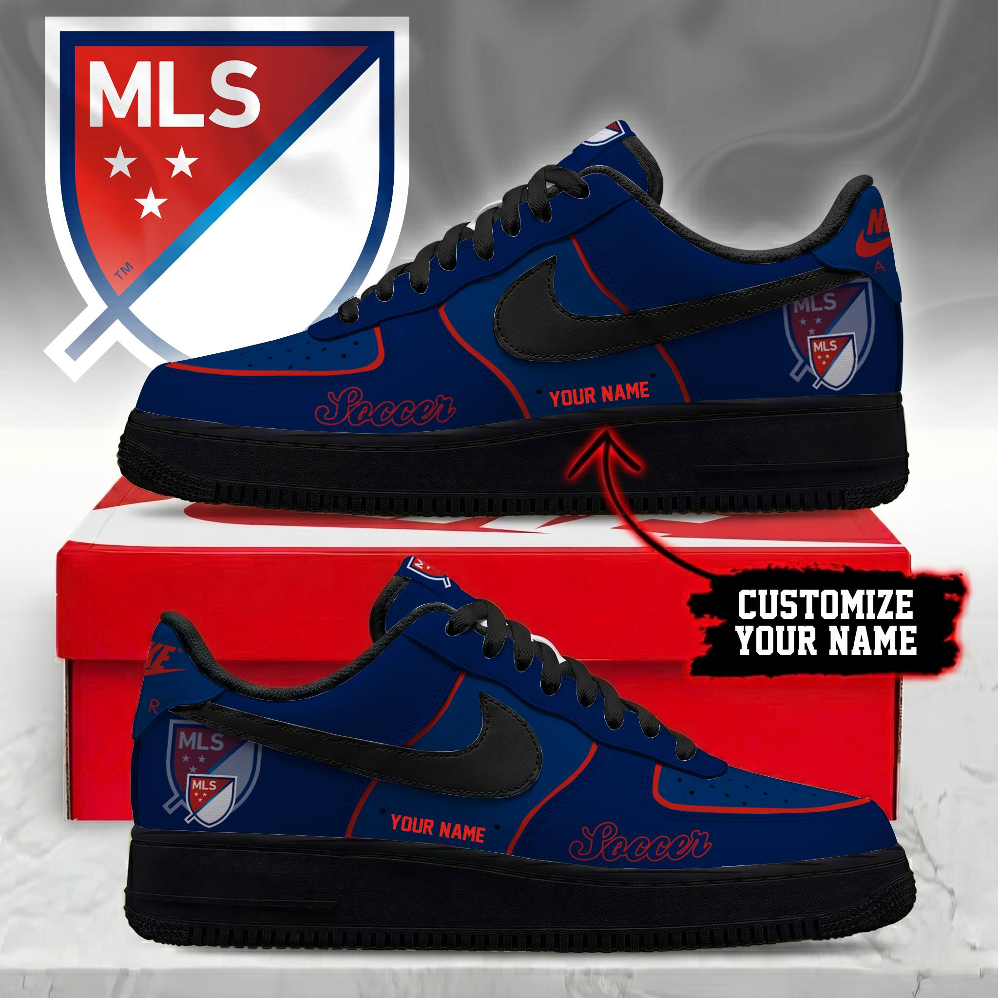 Limited Edition – Customized MLS Major League Soccer Af1 Sneakers