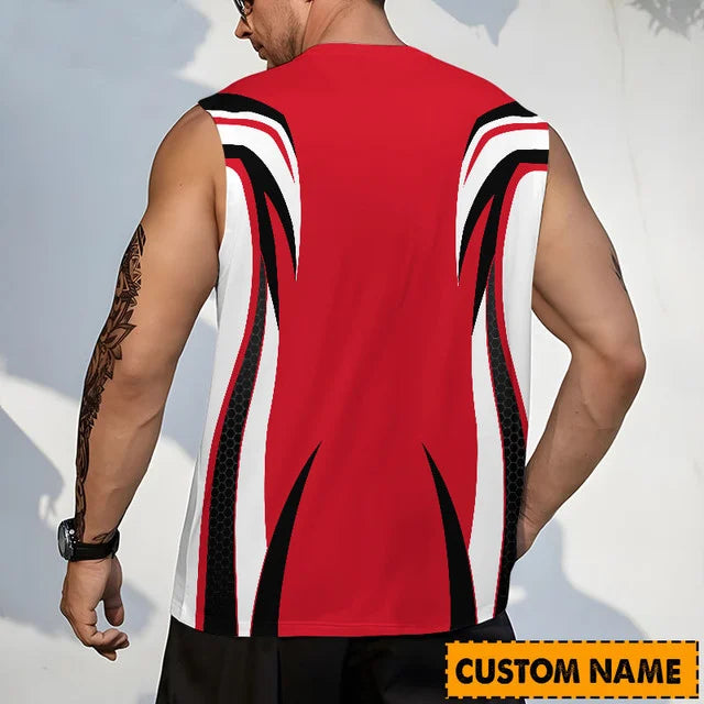 Limited Edition – Customized NHL Detroit Red Wings Tank Top & Gym Shirt - Image 2