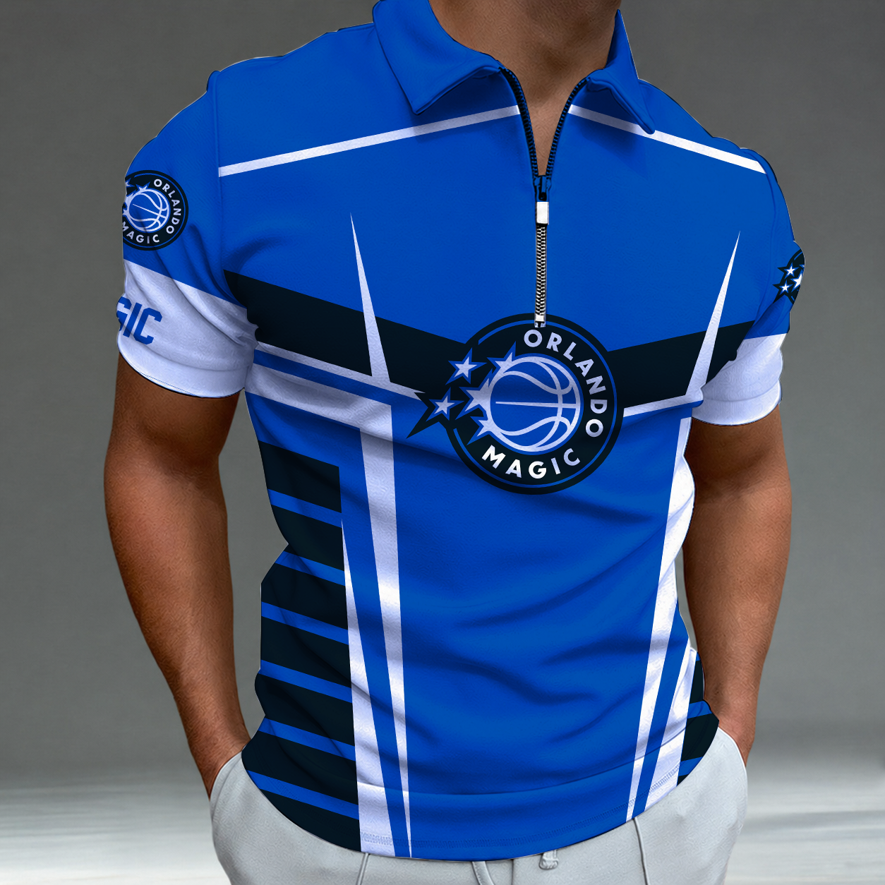 Limited Edition – Customized NBA Orlando Magic Zip Polo Shirt