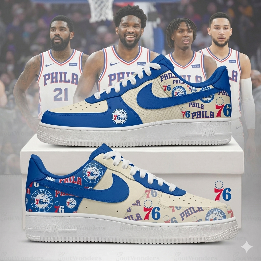 Limited Edition – Customized NBA Philadelphia 76Ers Af1 Shoes