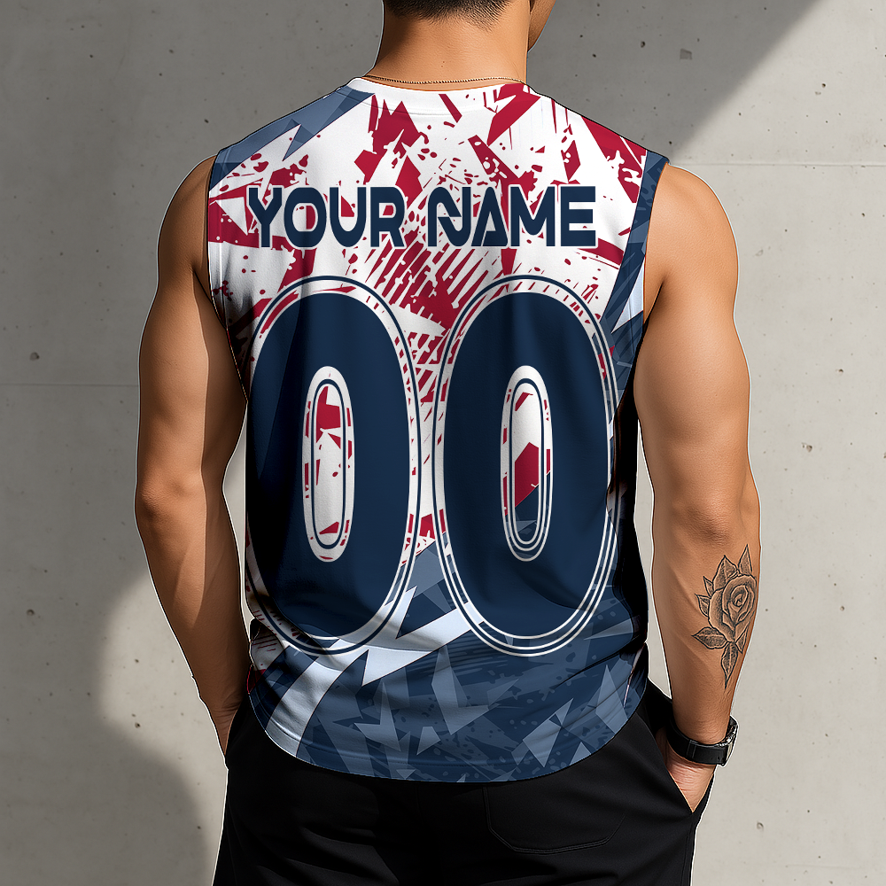 Limited Edition – Customized MLS New England Revolution Tank Top & Gym Shirt - Image 2