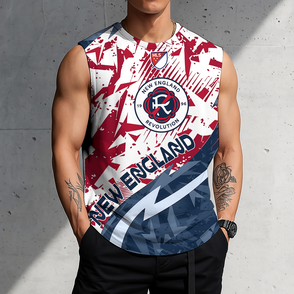 Limited Edition – Customized MLS New England Revolution Tank Top & Gym Shirt