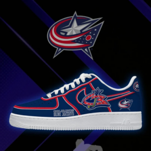 Limited Edition – Customized NHL Columbus Blue Jackets Af1 Shoes