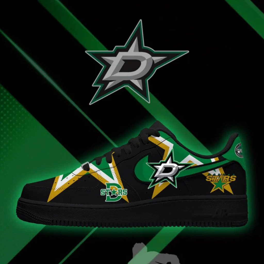Limited Edition – Customized NHL Dallas Stars Af1 Shoes