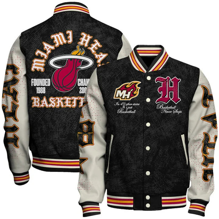 Limited Edition – Customized NBA Miami Heat Baseball Jacket
