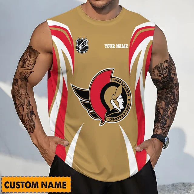 Limited Edition – Customized NHL Ottawa Senators Tank Top & Gym Shirt