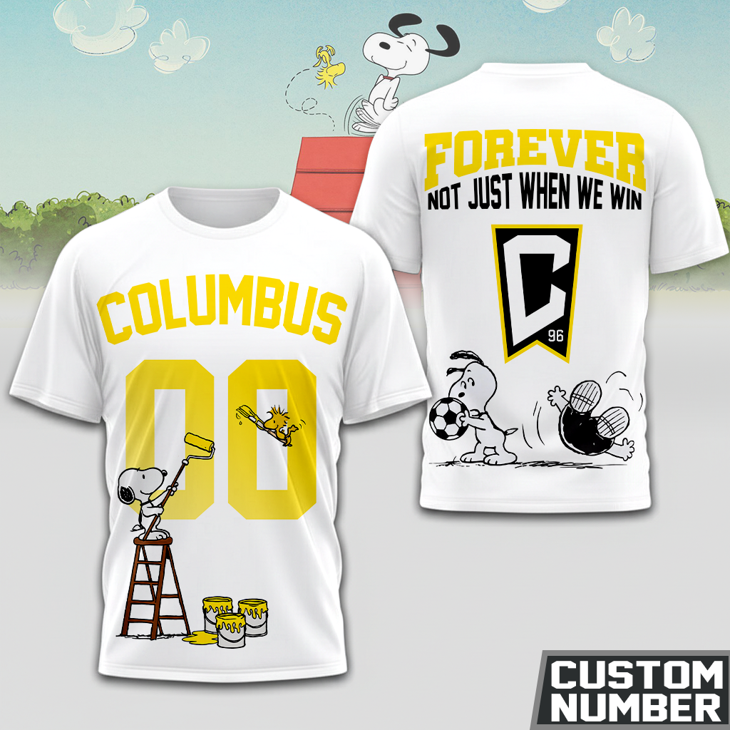 Limited Edition – Customized MLS Columbus Crew x Snoopy Hoodie T-Shirts