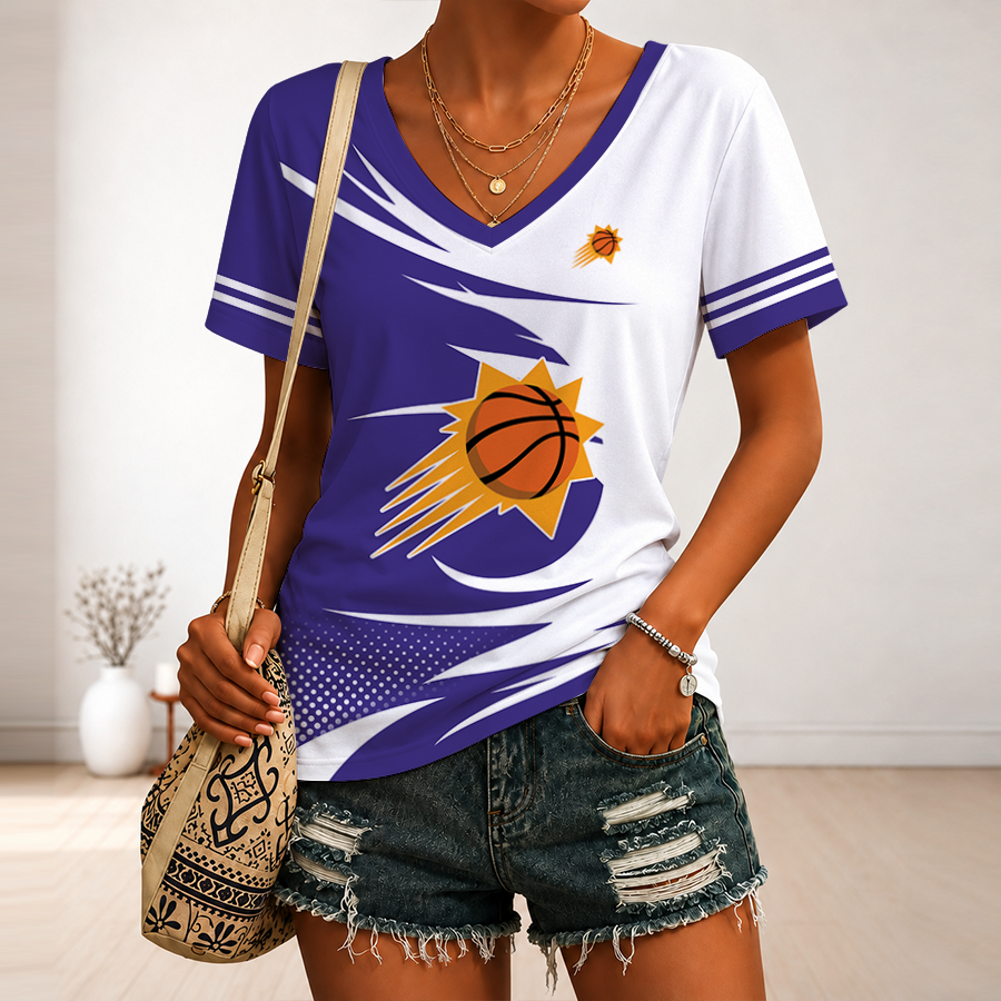 Limited Edition – Customized NBA Phoenix Suns V-Neck Female Shirt