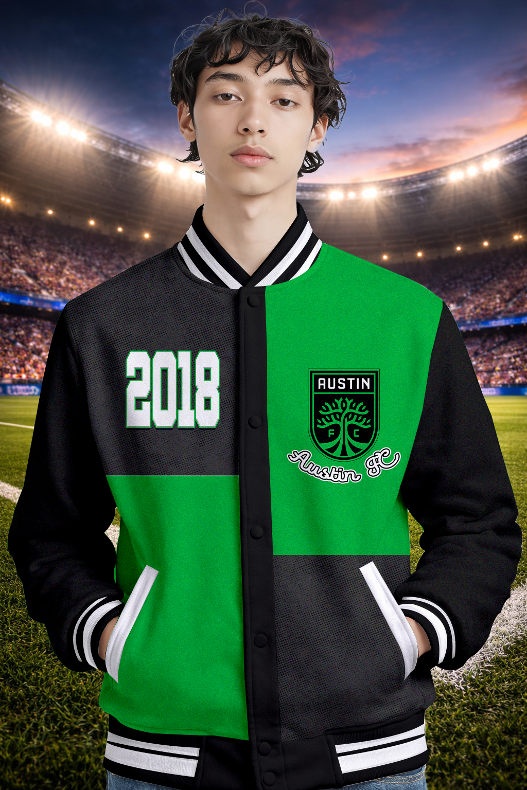 Limited Edition – Customized MLS Austin FC Baseball Jacket