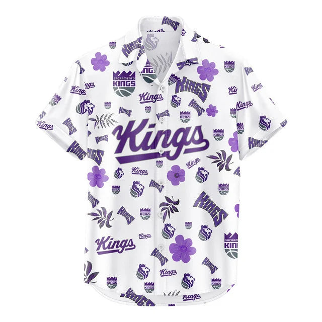 Limited Edition – Customized NBA Sacramento Kings Unisex Hawaiian Shirt & Shorts Set - Image 3