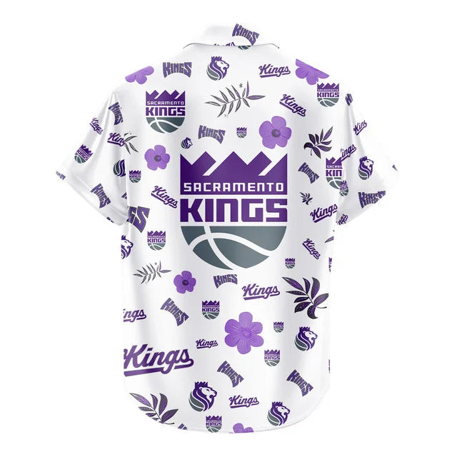 Limited Edition – Customized NBA Sacramento Kings Unisex Hawaiian Shirt & Shorts Set - Image 4