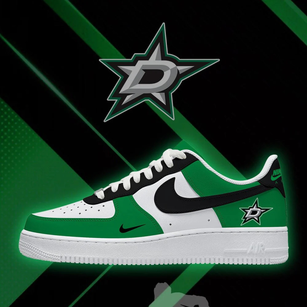 Limited Edition – Customized NHL Dallas Stars Af1 Shoes