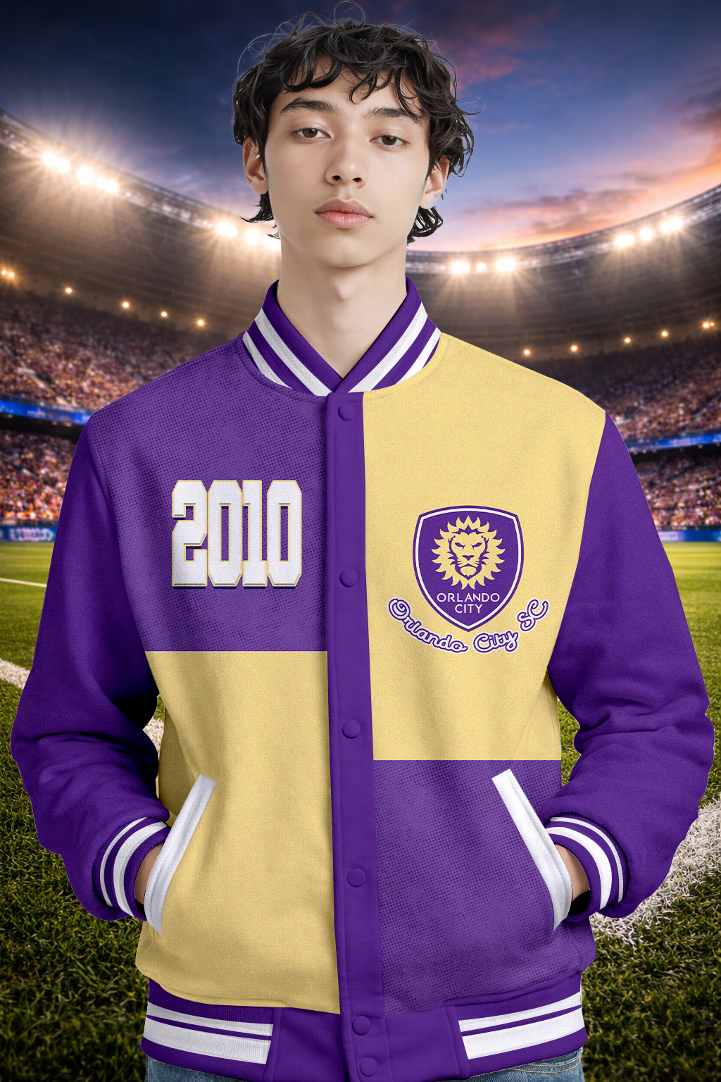 Limited Edition – Customized MLS Orlando City SC Baseball Jacket