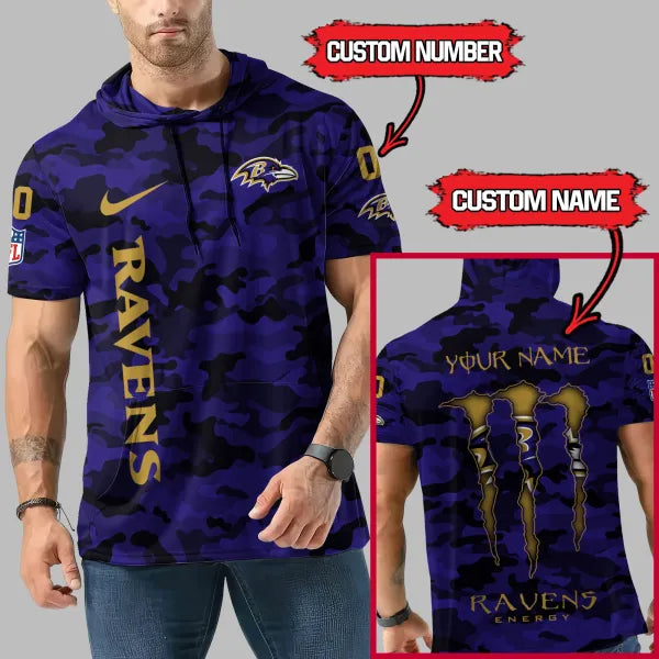 Limited Edition – Customized NFL Baltimore Ravens Short Sleeve Hoodie