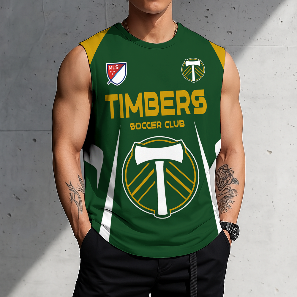 Limited Edition – Customized MLS Portland Timbers Tank Top & Gym Shirt