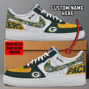 Limited Edition – Customized NFL Green Bay Packers Af1 Sneakers