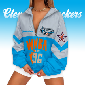 Limited Edition – Customized WNBA Cleveland Rockers V-Neck Zipper Sweatshirt Jacket