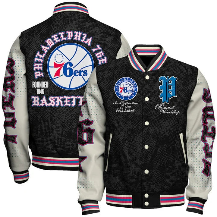 Limited Edition – Customized NBA Philadelphia 76Ers Baseball Jacket