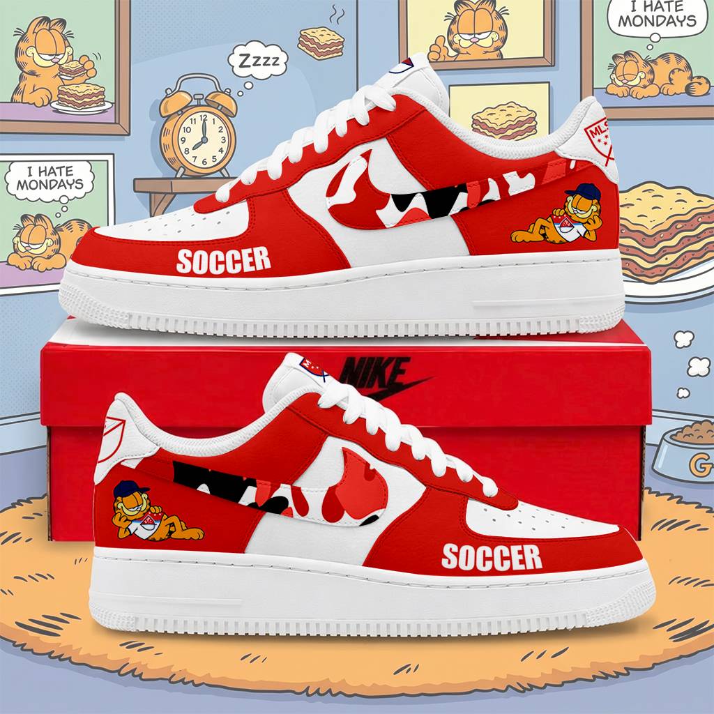 Limited Edition – Customized MLS Major League Soccer x Garfield Af1 Sneakers - Image 2