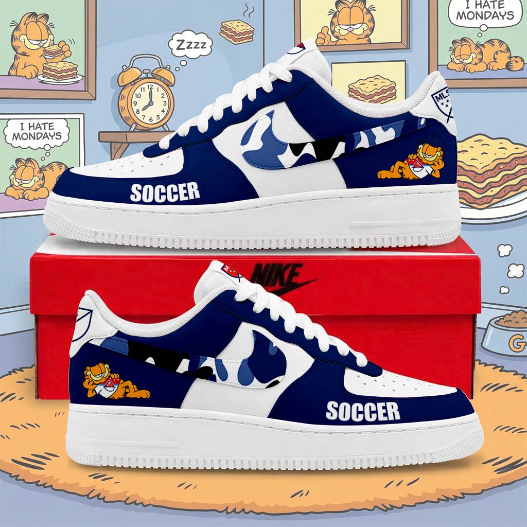 Limited Edition – Customized MLS Major League Soccer x Garfield Af1 Sneakers
