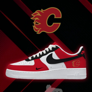 Limited Edition – Customized NHL Calgary Flames Af1 Shoes