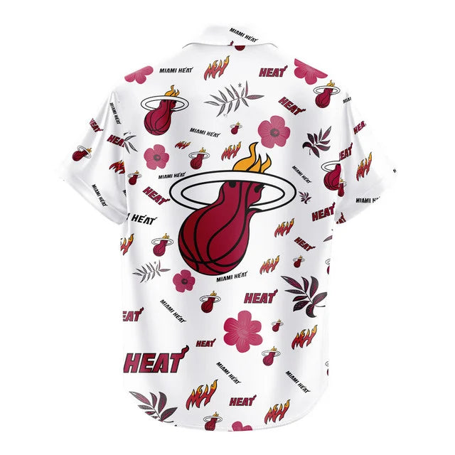 Limited Edition – Customized NBA Miami Heat Unisex Hawaiian Shirt & Shorts Set - Image 4
