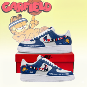 Limited Edition – Customized WNBA Washington Mystics x Garfield Af1 Sneakers
