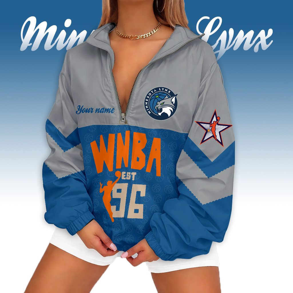 Limited Edition – Customized WNBA Minnesota Lynx V-Neck Zipper Sweatshirt Jacket