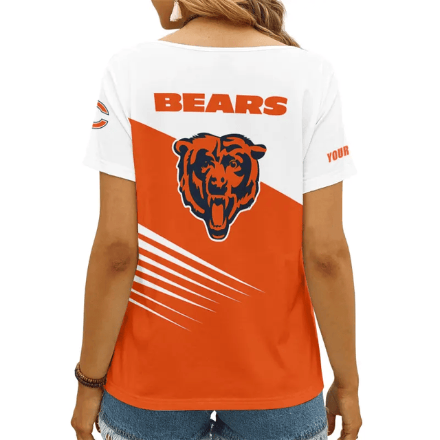 Limited Edition – Customized NFL Chicago Bears V-Neck Female Shirt - Image 2