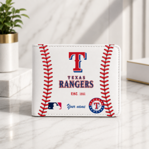 Limited Edition – Customized MLB Texas Rangers Leather Wallet