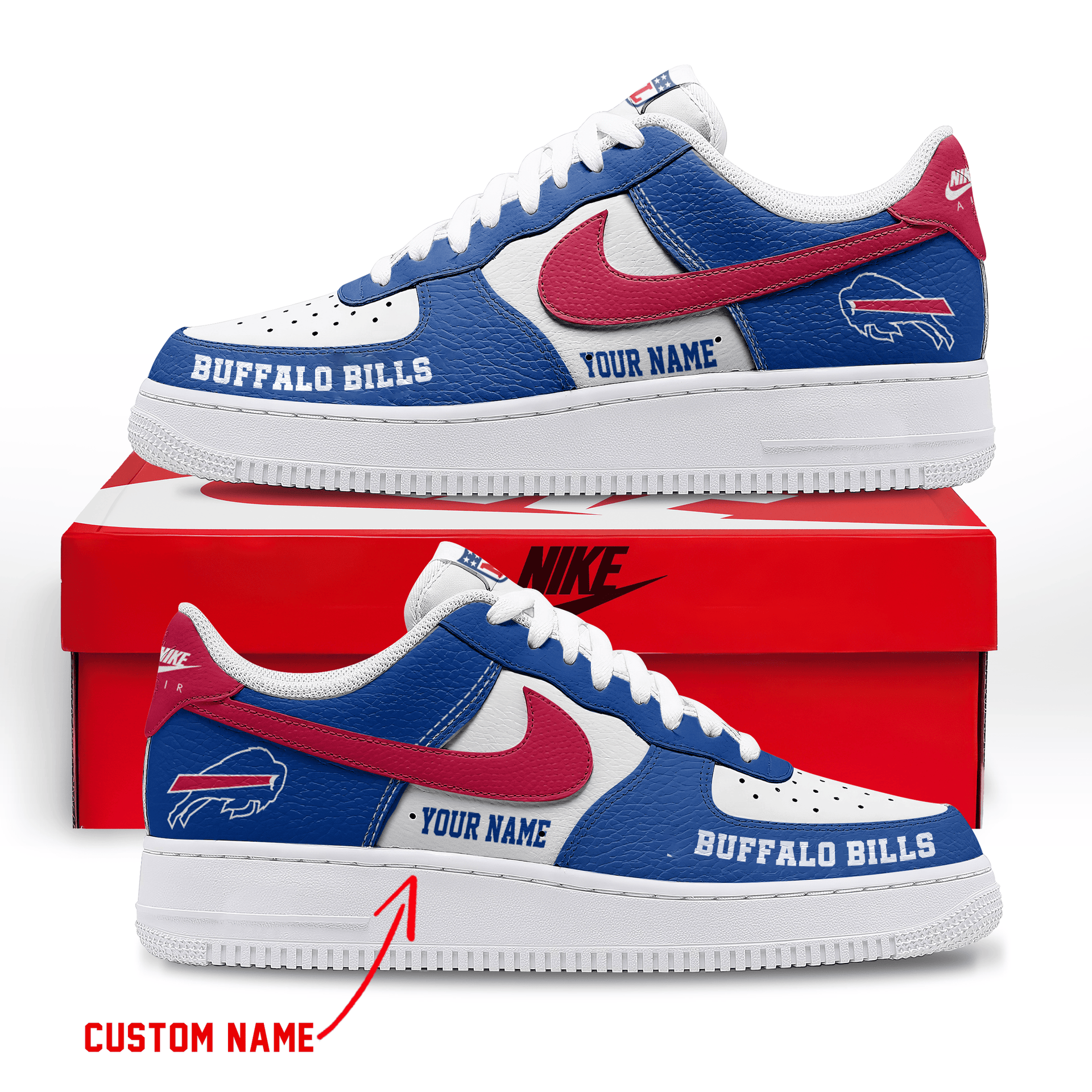 Limited Edition – Customized NFL Buffalo Bills Af1 Sneakers - Image 2