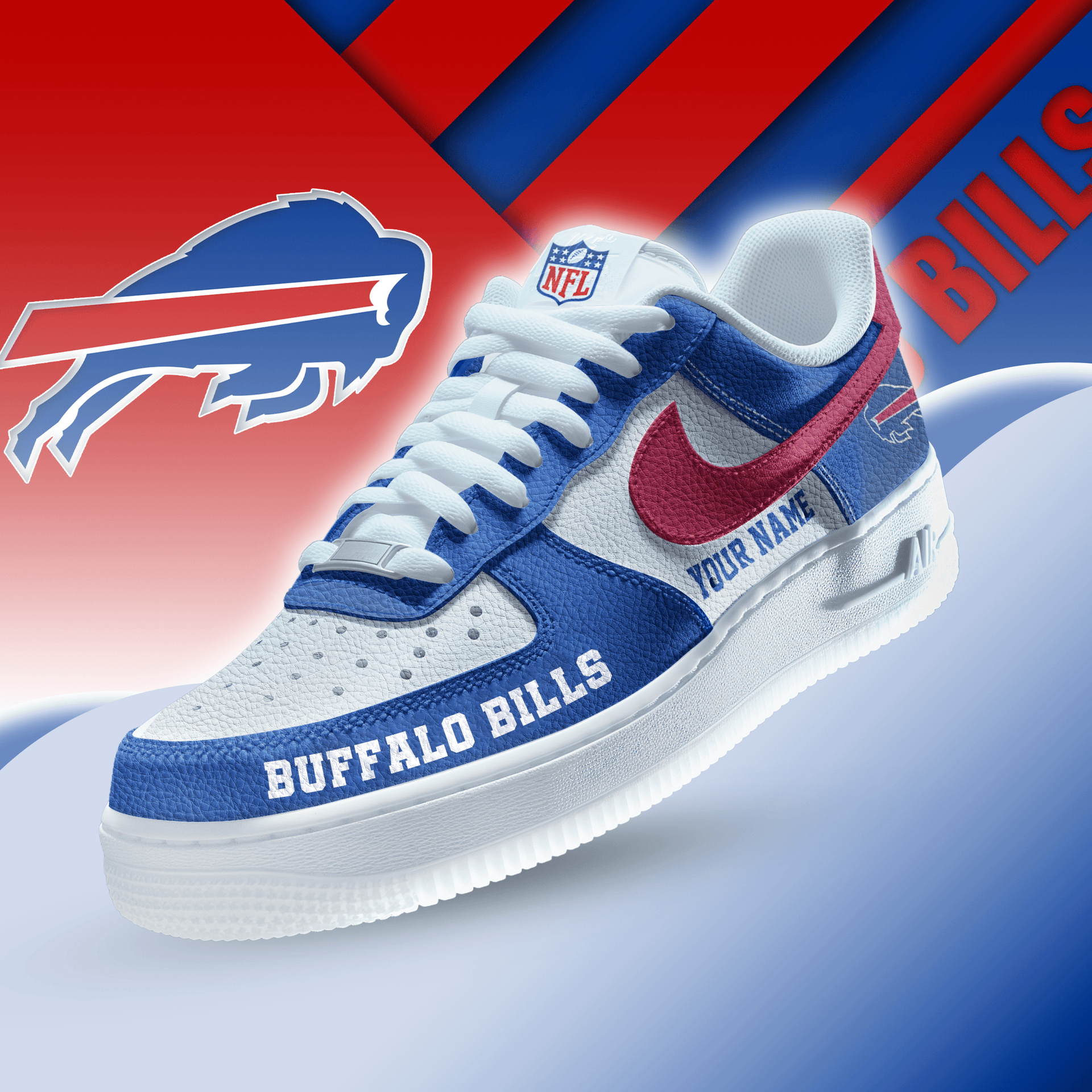 Limited Edition – Customized NFL Buffalo Bills Af1 Sneakers