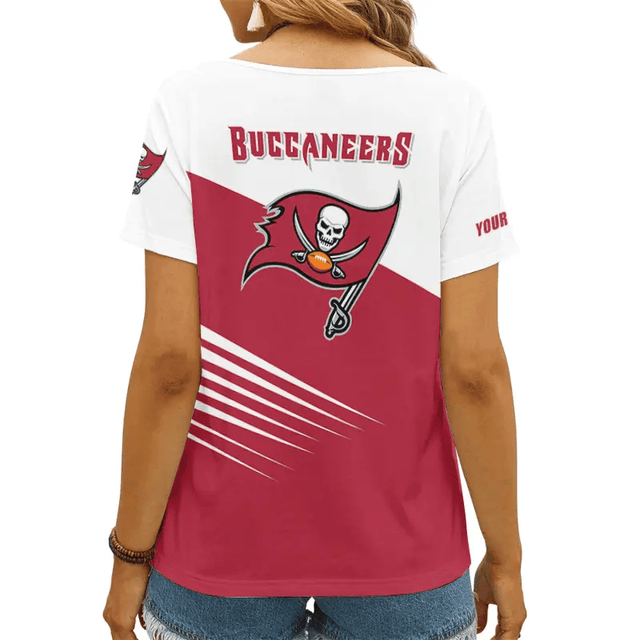 Limited Edition – Customized NFL Tampa Bay Buccaneers V-Neck Female Shirt - Image 2