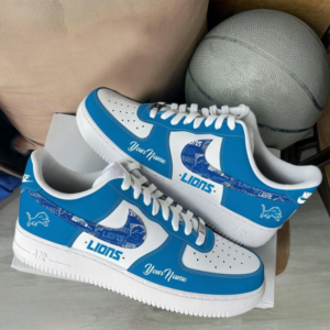 Limited Edition – Customized NFL Detroit Lions Af1 Sneakers