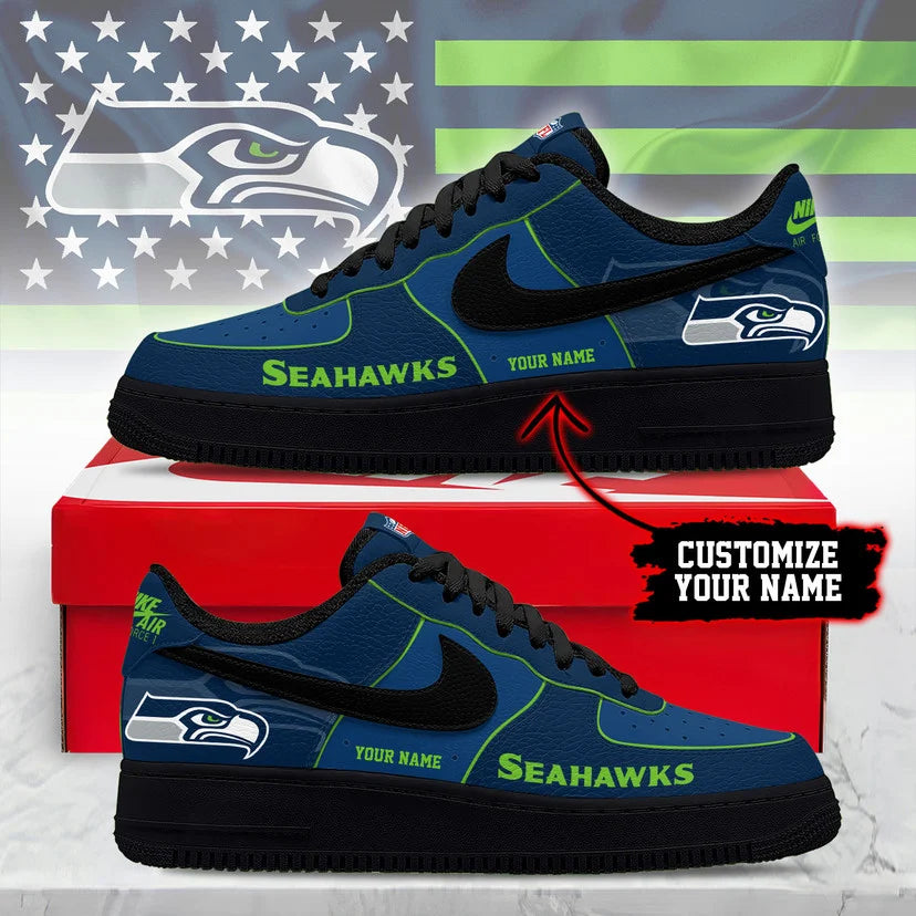 Limited Edition – Customized NFL Seattle Seahawks Af1 Sneakers