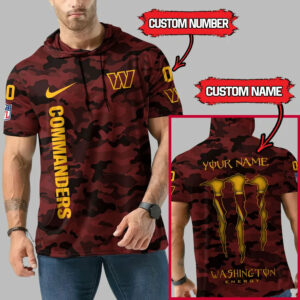 Limited Edition – Customized NFL Washington Commanders Short Sleeve Hoodie