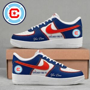 Limited Edition – Customized MLS Chicago Fire Fc Af1 Sneakers
