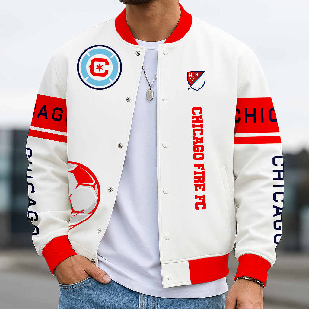 Limited Edition- Customized MLS Chicago Fire Fc Baseball Jacket