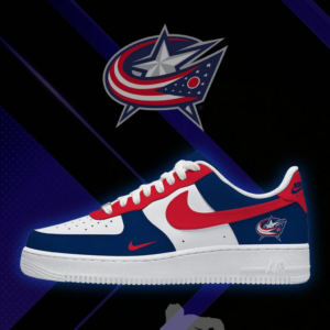 Limited Edition – Customized NHL Columbus Blue Jackets Af1 Shoes