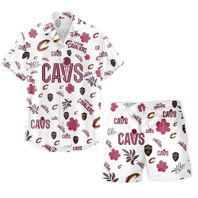Limited Edition – Customized NBA Cleveland Cavaliers Unisex Hawaiian Shirt & Shorts Set - Image 2