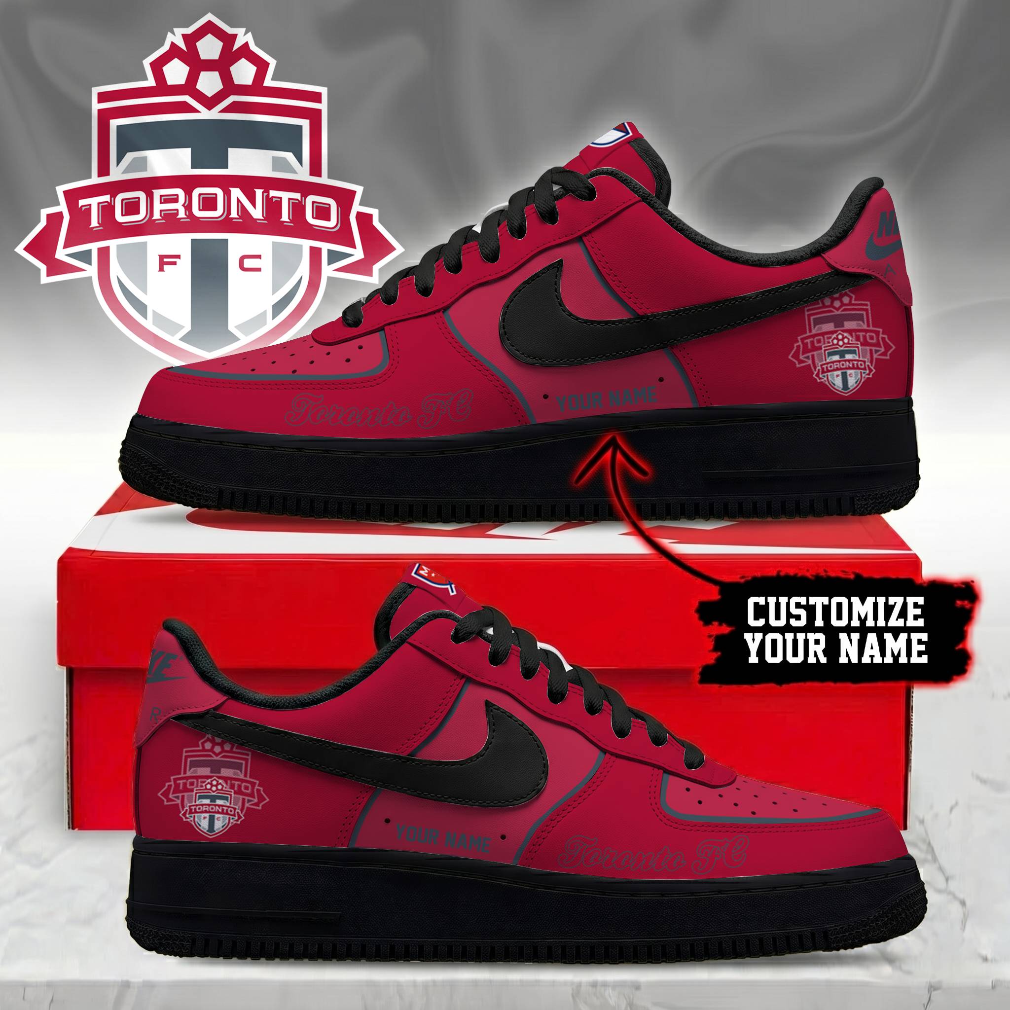 Limited Edition – Customized MLS Toronto Fc Af1 Sneakers