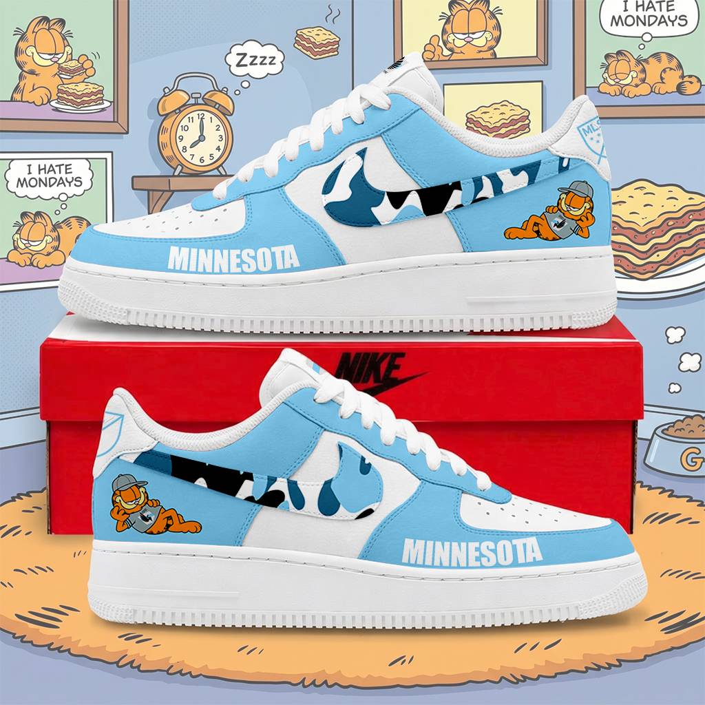 Limited Edition – Customized MLS Minnesota United x Garfield Af1 Sneakers - Image 2
