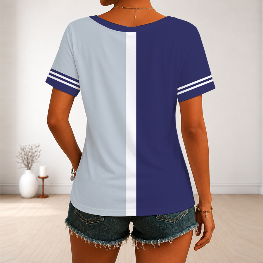 Limited Edition – Customized MLB Colorado Rockies V-Neck Female Shirt - Image 2