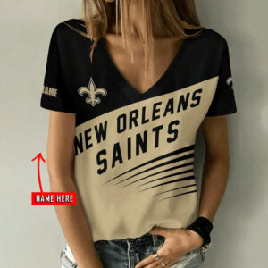 Limited Edition – Customized NFL New Orleans Saints V-Neck Female Shirt
