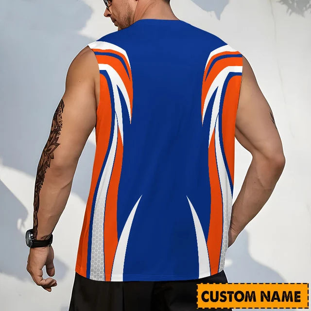 Limited Edition – Customized NHL New York Islanders Tank Top & Gym Shirt - Image 2