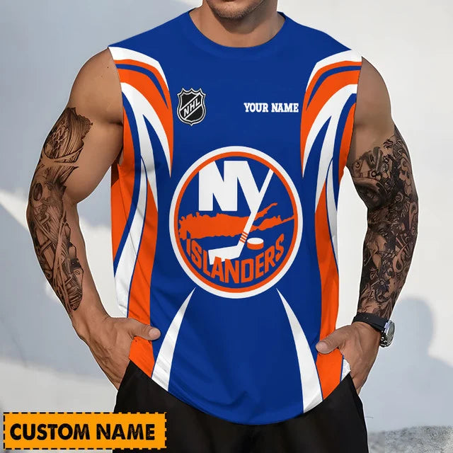 Limited Edition – Customized NHL New York Islanders Tank Top & Gym Shirt