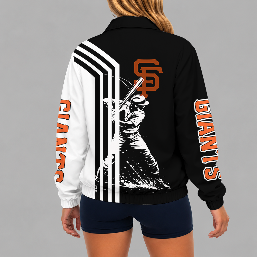 Limited Edition – Customized MLB San Francisco Giants V-Neck Zipper Sweatshirt Jacket - Image 2