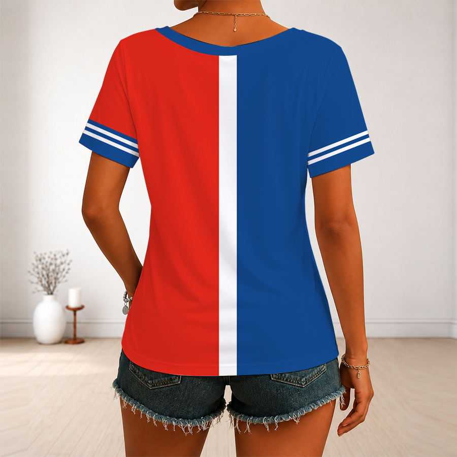 Limited Edition – Customized MLB Toronto Blue Jays V-Neck Female Shirt - Image 2