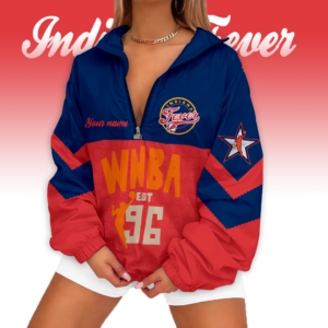 Limited Edition – Customized WNBA Indiana Fever V-Neck Zipper Sweatshirt Jacket