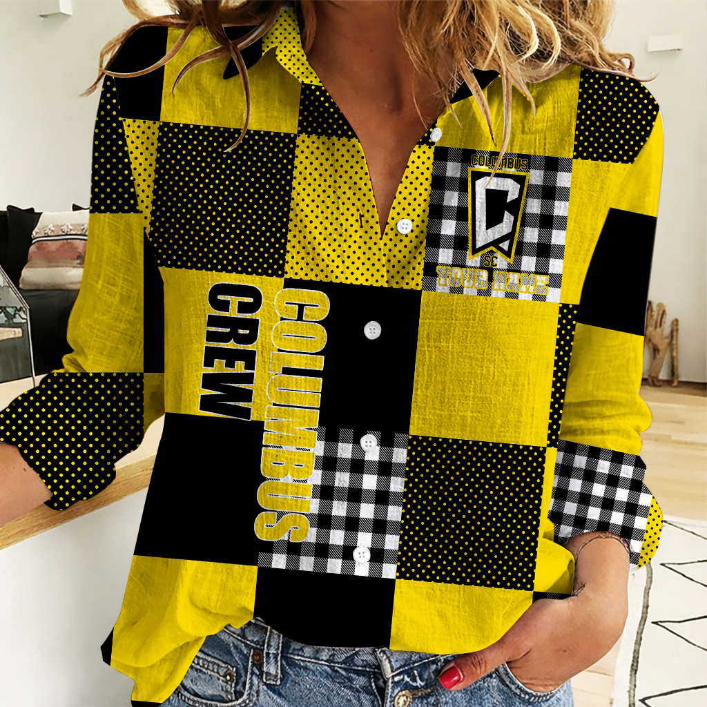 Limited Edition – Customized MLS Columbus Crew Women Casual Shirt